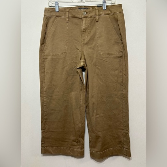 New! Torrid Safari High Rise Stretch Twill Wide Leg Cropped Pants - Picture 3 of 10